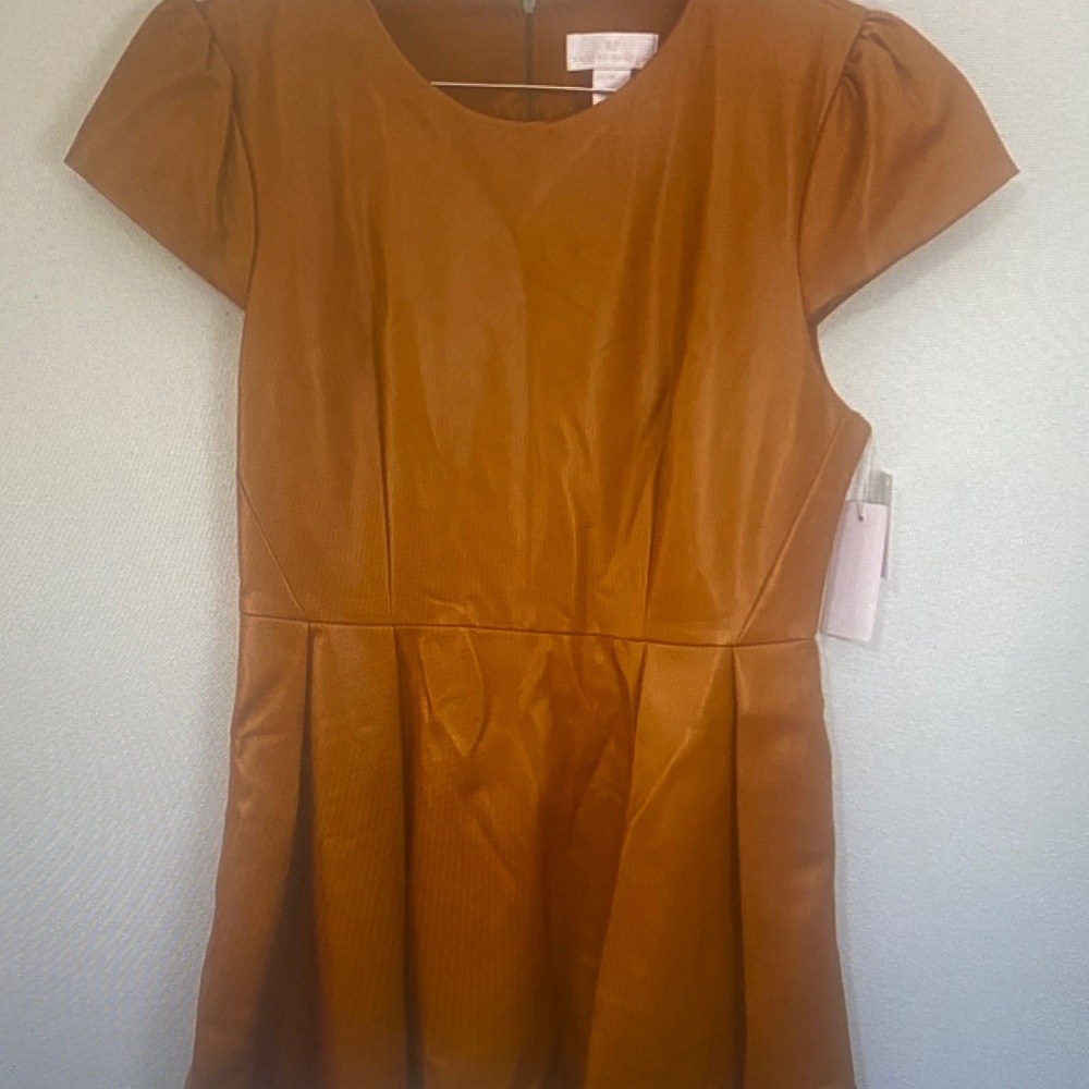 Rachel Parcell Mini Dress in Warm Caramel Brown